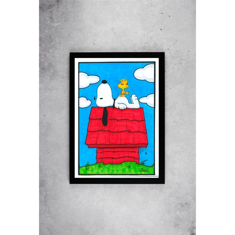 Peanuts Snoopy & Woodstock Art Print Poster
